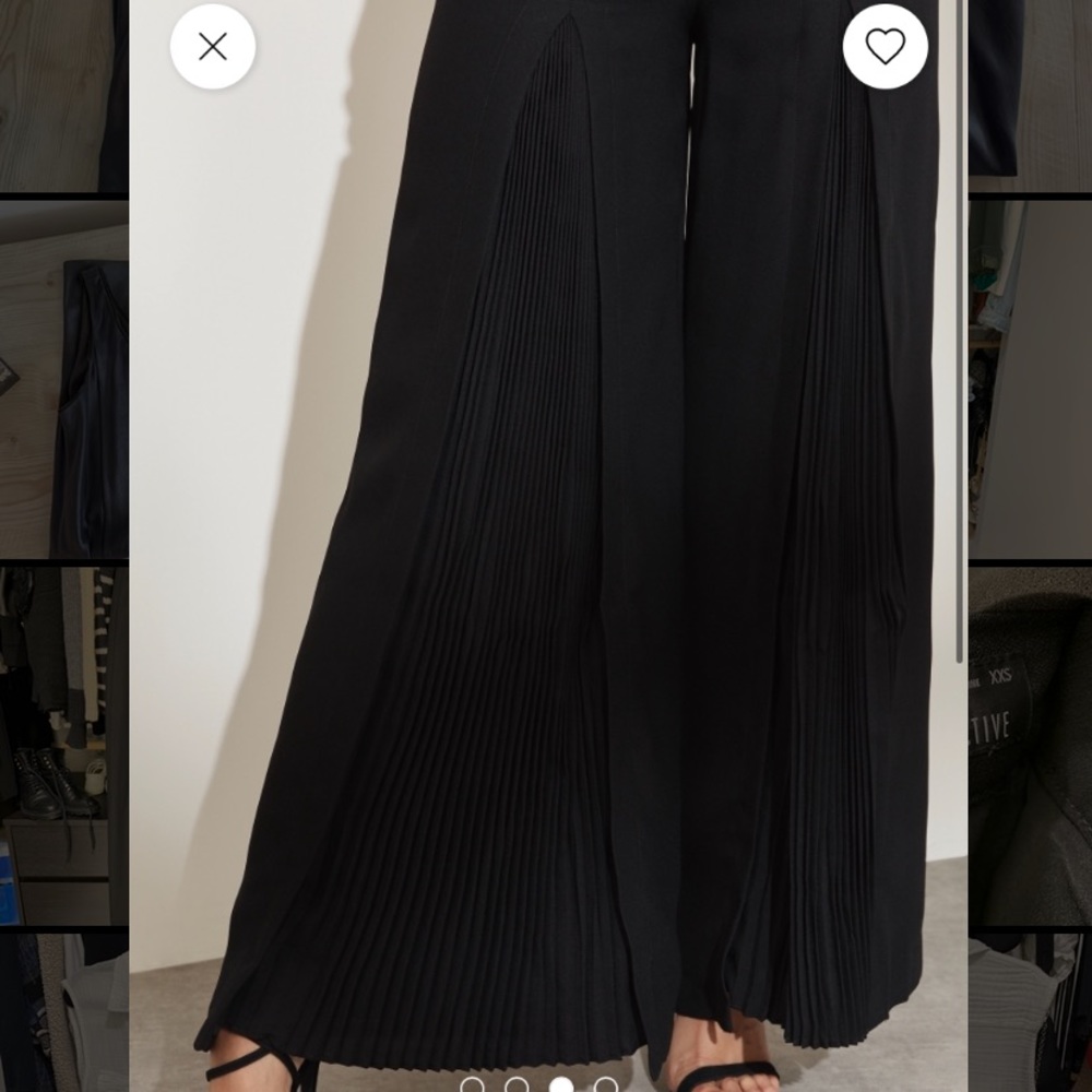 C/MEO Collective black pleated pants/ trousers